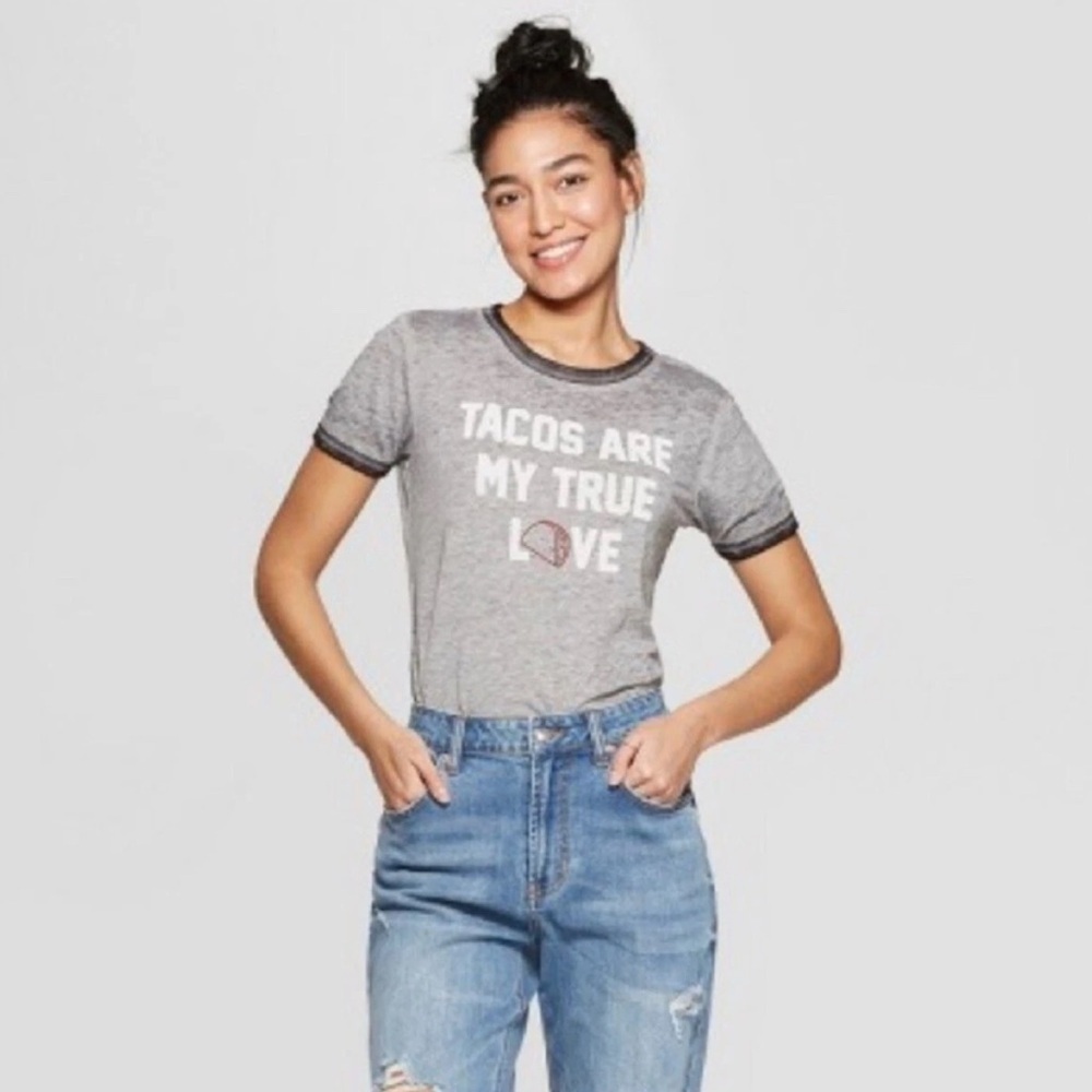 Taco Lovers Unite: NWT Zoe + Liv Burnout Short Sleeve Tee (XL)